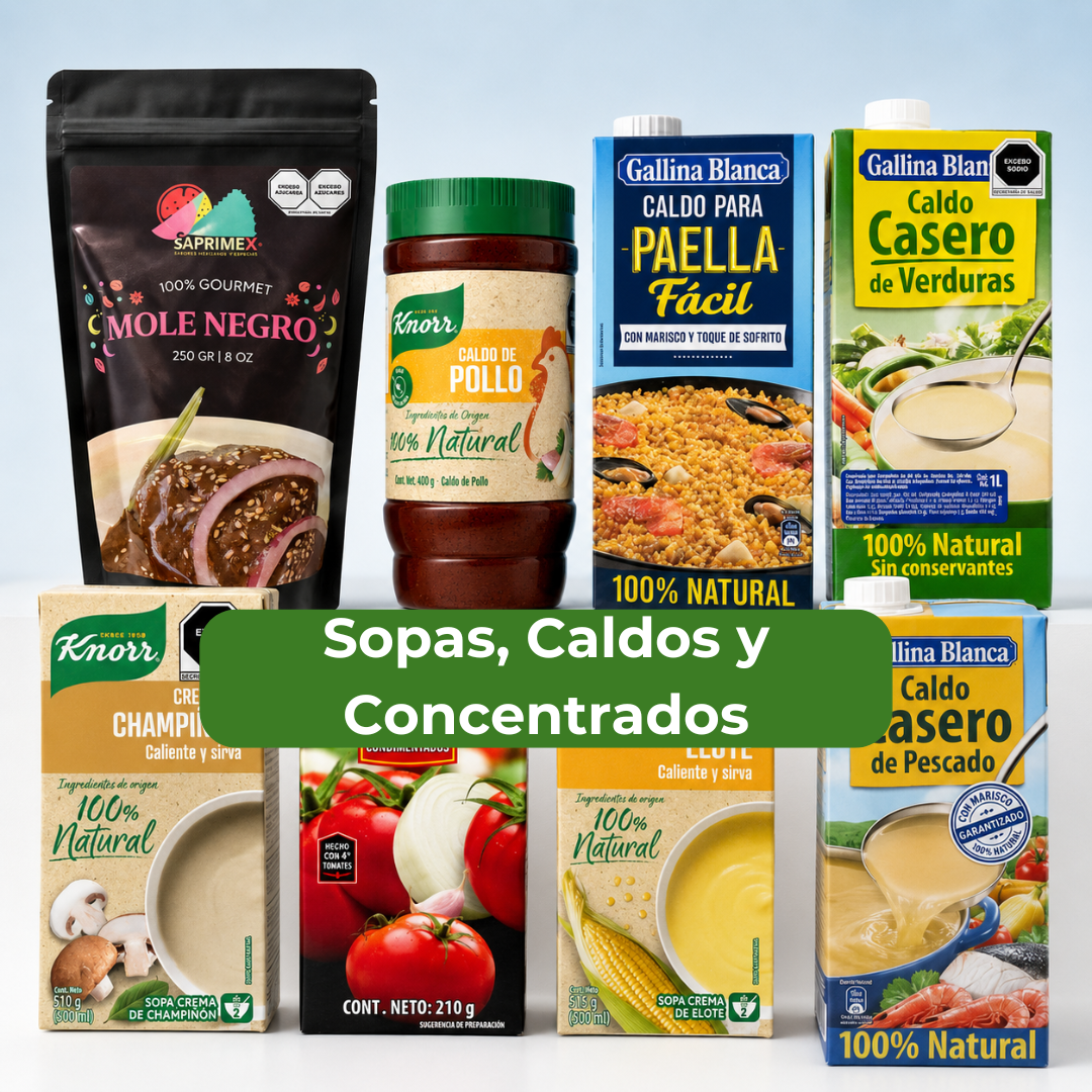 Sopas, Caldos y Concentrados